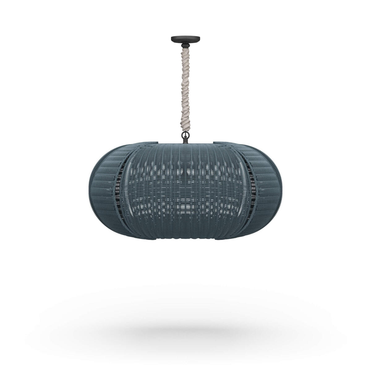 de5946a6c4ddb32bc472da6f1ae4df22 Oasis Ellipse Rattan Pendant - Image 1