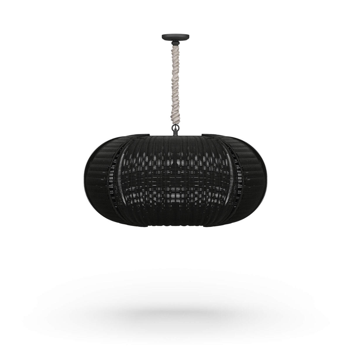 e37edb324b81c7548d7a6b8b22f63391 Oasis Ellipse Rattan Pendant - Image 1
