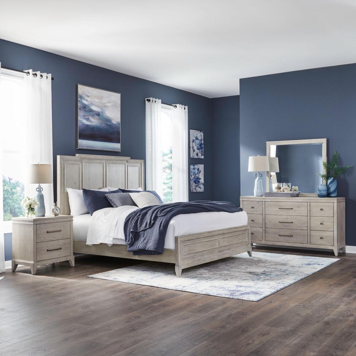 0339c9224224be9c71606f5906c293b3 New Haven Queen Panel Bed, Dresser & Mirror, Night Stand - Image 1