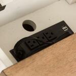 Farmhouse Reimagined Door Chair Side Table w/ Charging Station - Image 7