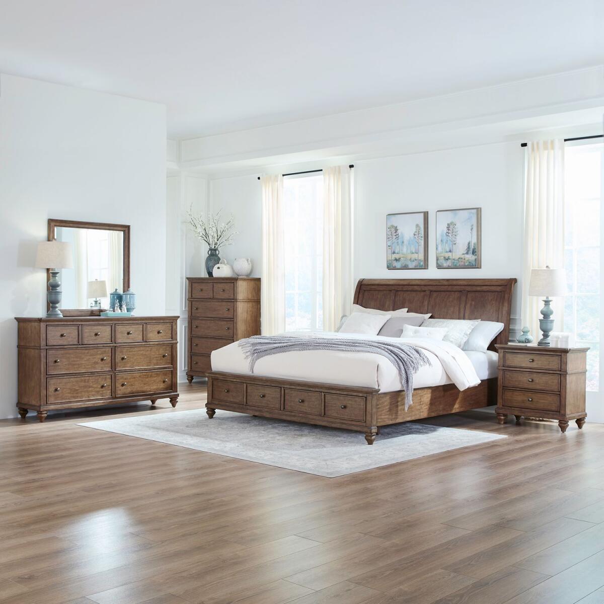 1579abca2cfa2f3b6f73d0d50e09df32 Twin Lakes Queen Storage Bed, Dresser & Mirror, Chest, Night Stand - Image 1