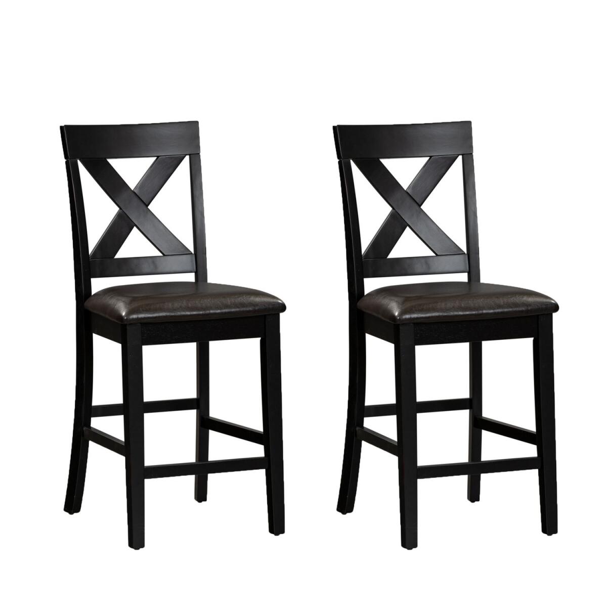 177cf6526b359f391f0ad68033260834 Thornton X Back Counter Chair- Pack of 2 - Image 1