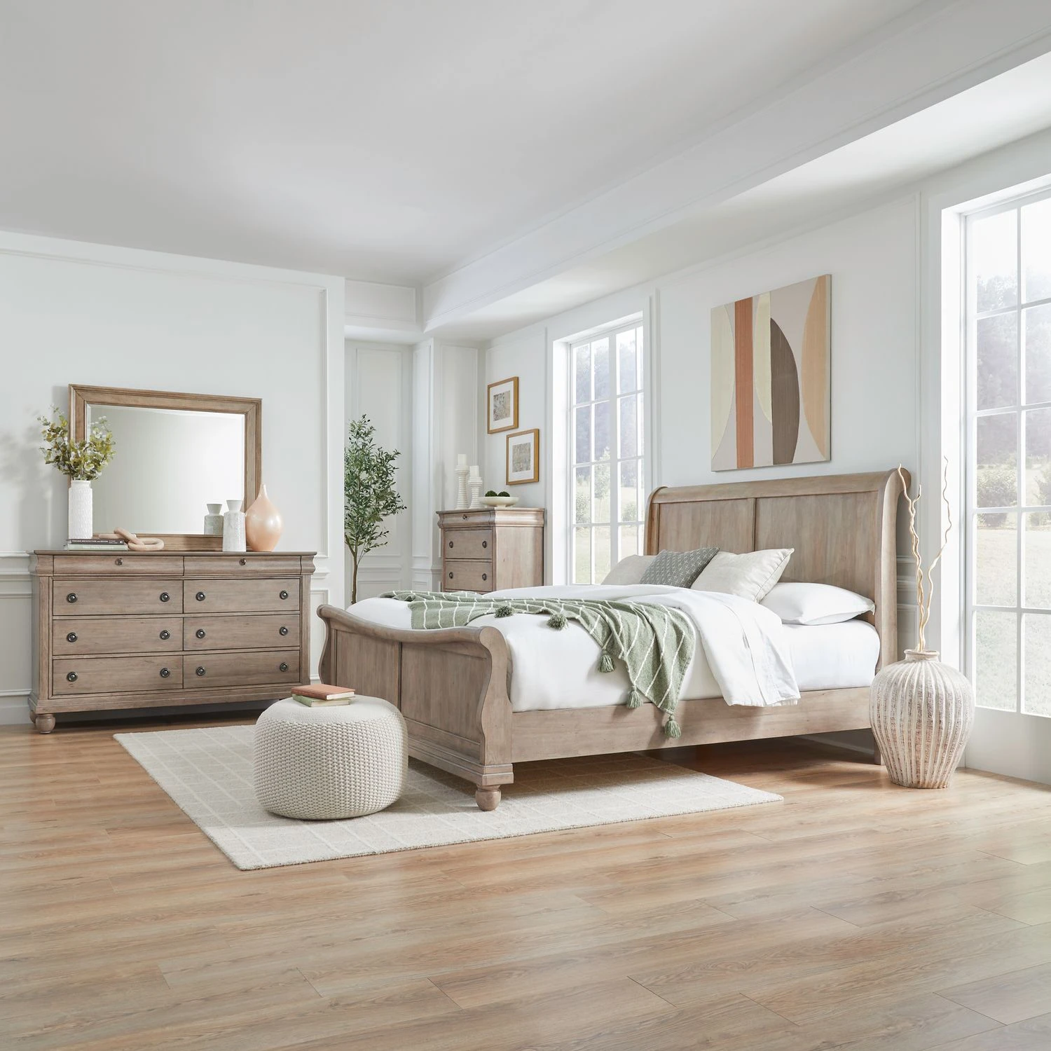 1a7cb2d4723c92f38bd0969f0ebece4b Rustic Traditions Queen Sleigh Bed, Dresser & Mirror, Chest - Image 1