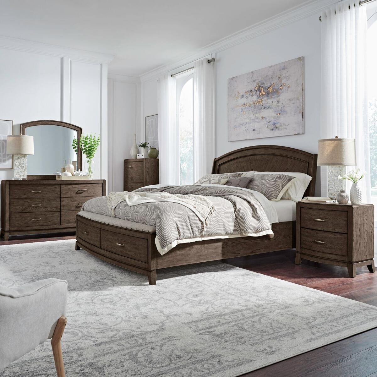 3174c2e7d42ce607230ec9714c007415 Avalon King Panel Storage Bed, Dresser & Mirror, Chest, NS - Image 1