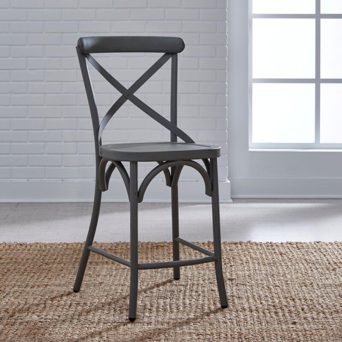 37ac6a5adccf40a54f873b989dee3684 Vintage Series X Back Counter Chair - Grey - Image 1