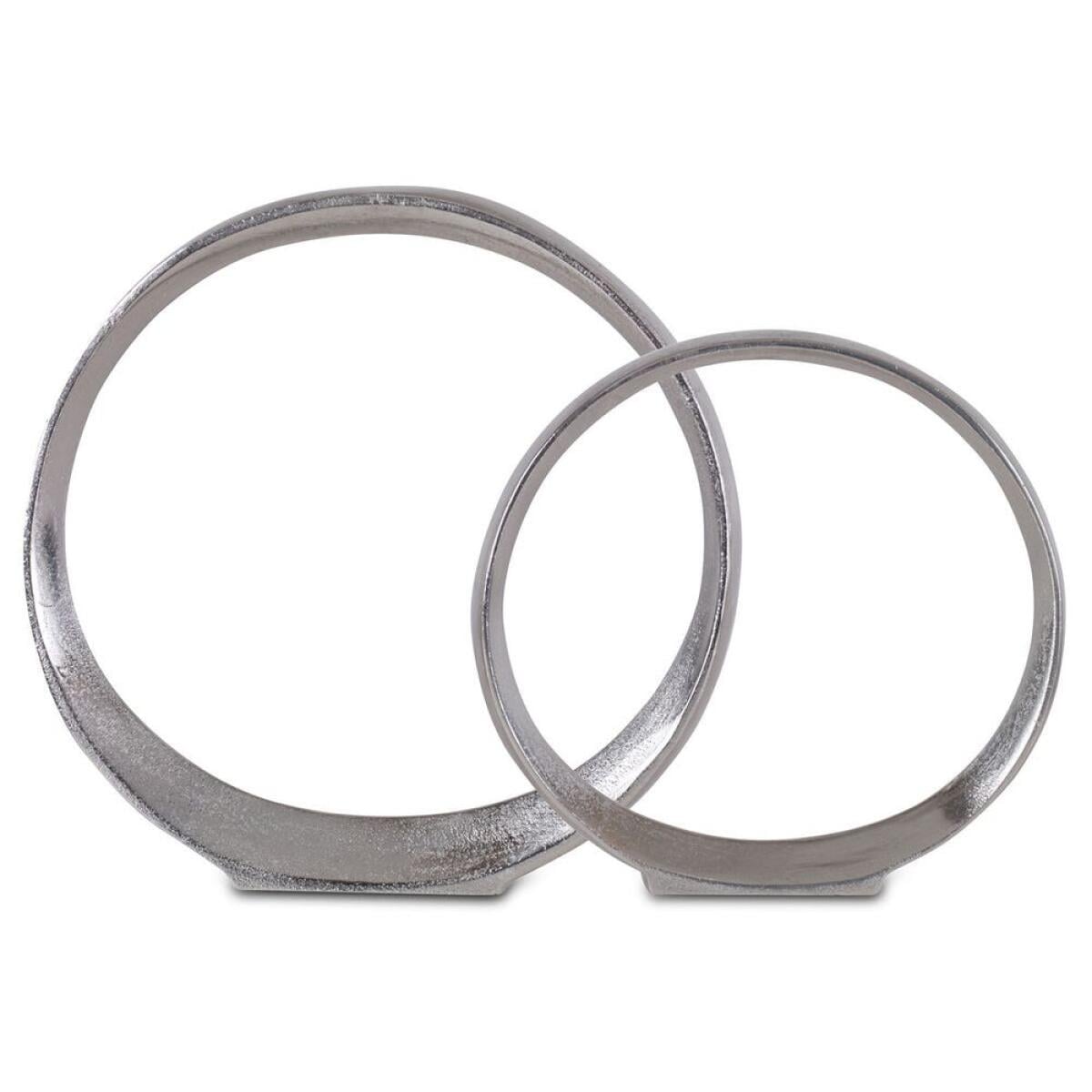 405f2c8a32bfe529ca89815baa77fdd6 Orbits Ring Sculptures, Nickel, S/2 - Image 1