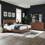 King California Platform Bed, Dresser & Mirror