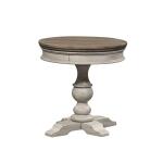 Heartland Round Pedestal Chair Side Table - Image 3