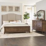 Queen Shelter Bed, Dresser & Mirror
