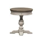 Heartland Round Pedestal Chair Side Table - Image 4
