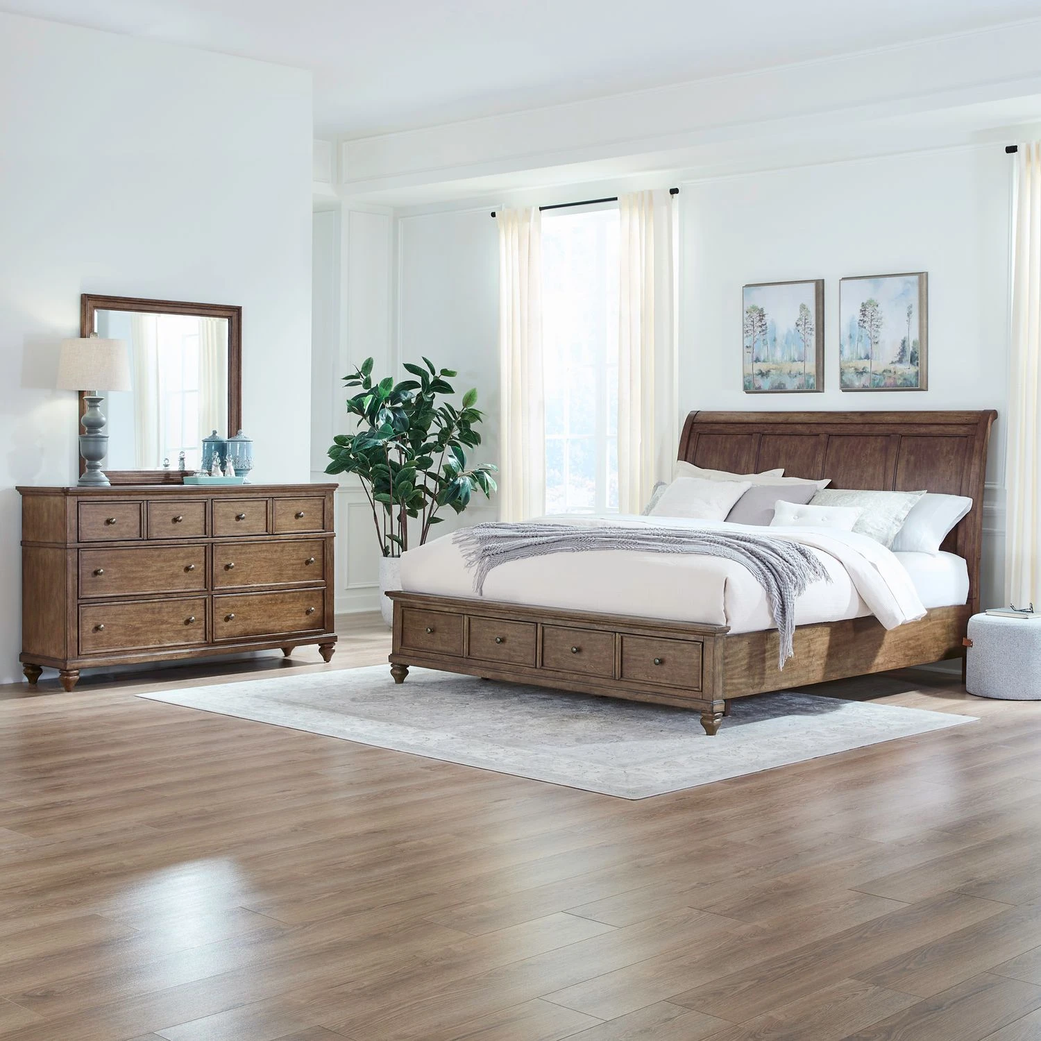 5ecb65c03dcfcecc5d9e20267e1443c5 Twin Lakes King Storage Bed, Dresser & Mirror - Image 1