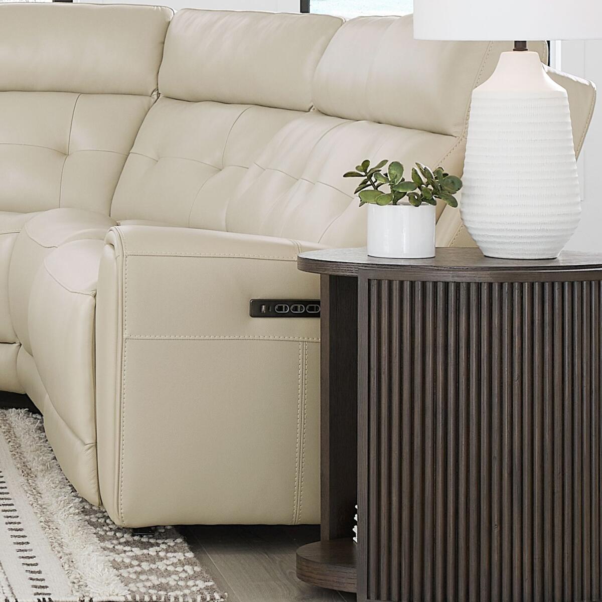 611e8e67077179a7e025797522f17f37 R Arm Recliner P3 & ZG - Baja Stone - Image 1