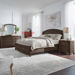 King Panel Storage Bed, Dresser & Mirror, NS