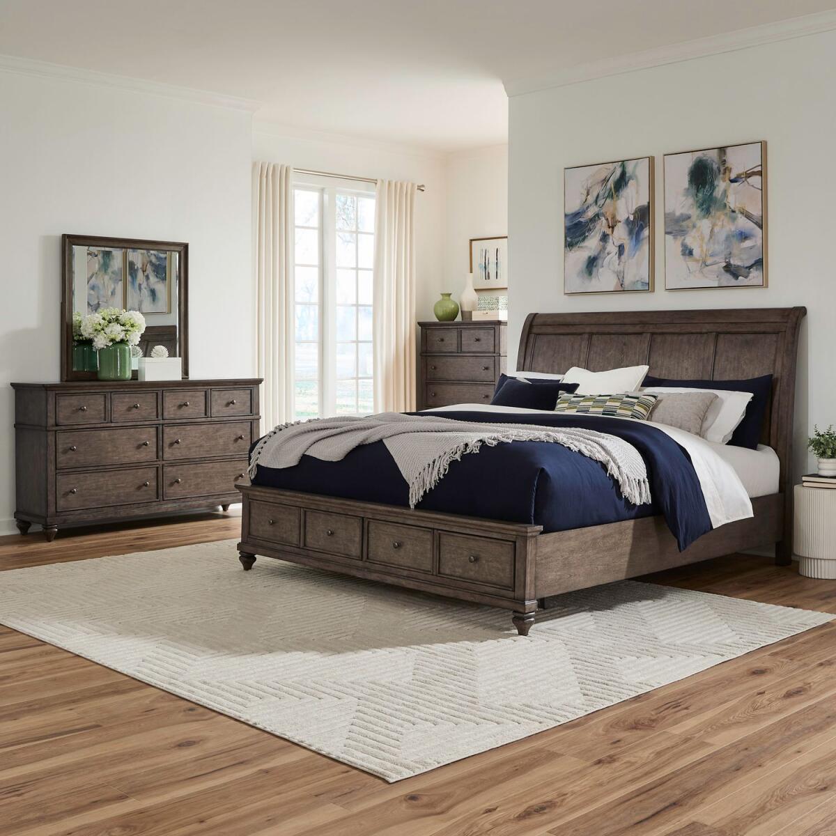 6553c23bb52036d250922fa0dc45431b Twin Lakes Queen Storage Bed, Dresser & Mirror, Chest - Image 1