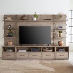City Scape Entertainment Center with Piers