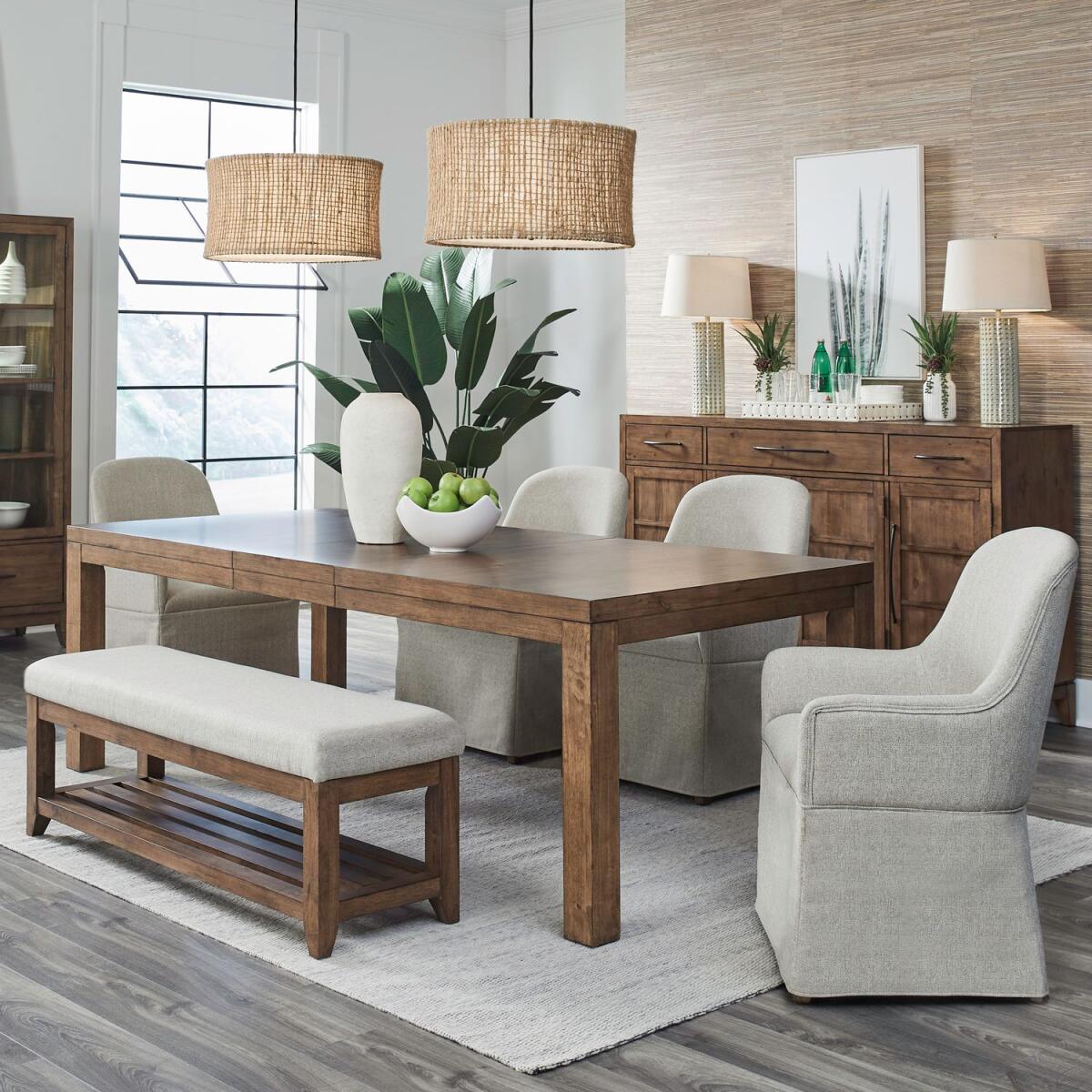 6aea0ae1dc383c20b0ada12af1686a95 Shaker Lakes 6 Piece Rectangular Table Set - Image 1