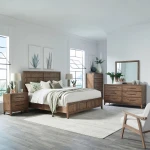 Shaker Lakes King Panel Bed, Dresser & Mirror, Chest, Night Stand