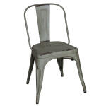 Vintage Series Bow Back Side Chair - Green-Set of 4 - Image 4