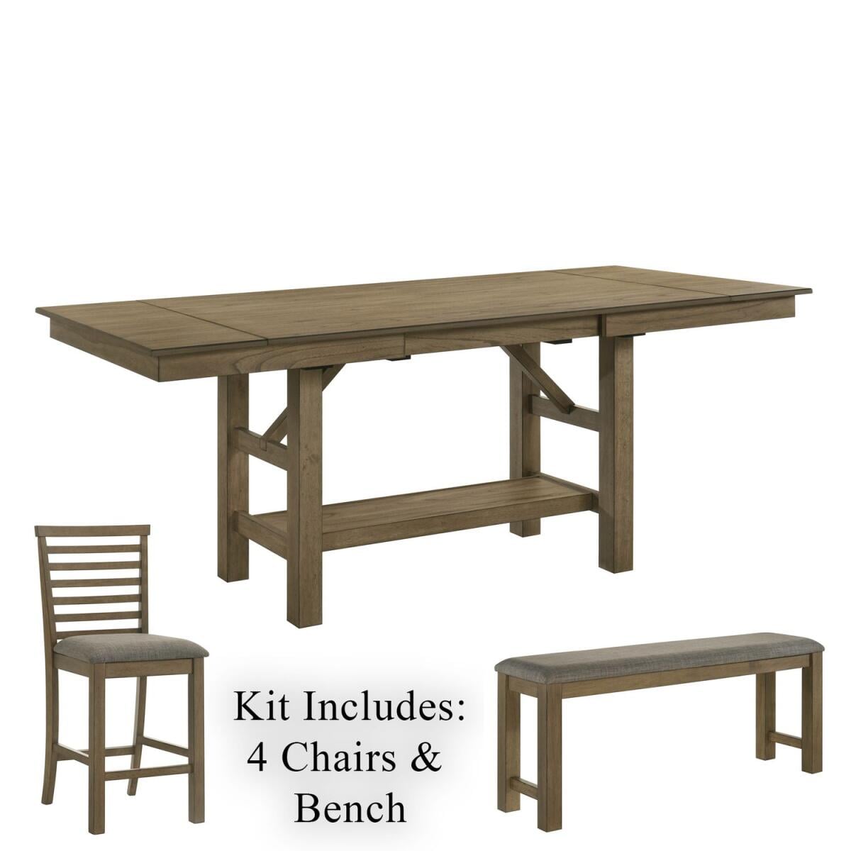 70c9344369c95682b72f665813bb197a Brook Bay 6 Piece Gathering Table Set - Image 1