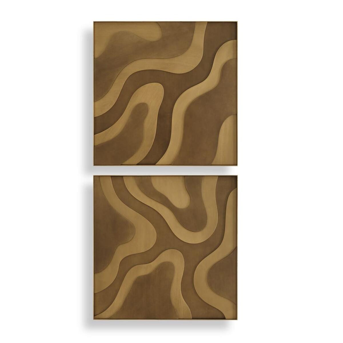 7d23ed6e70ab03d471714e632bc9b3bc Golden Terrain Wood Wall Decor, S/2 - Image 1