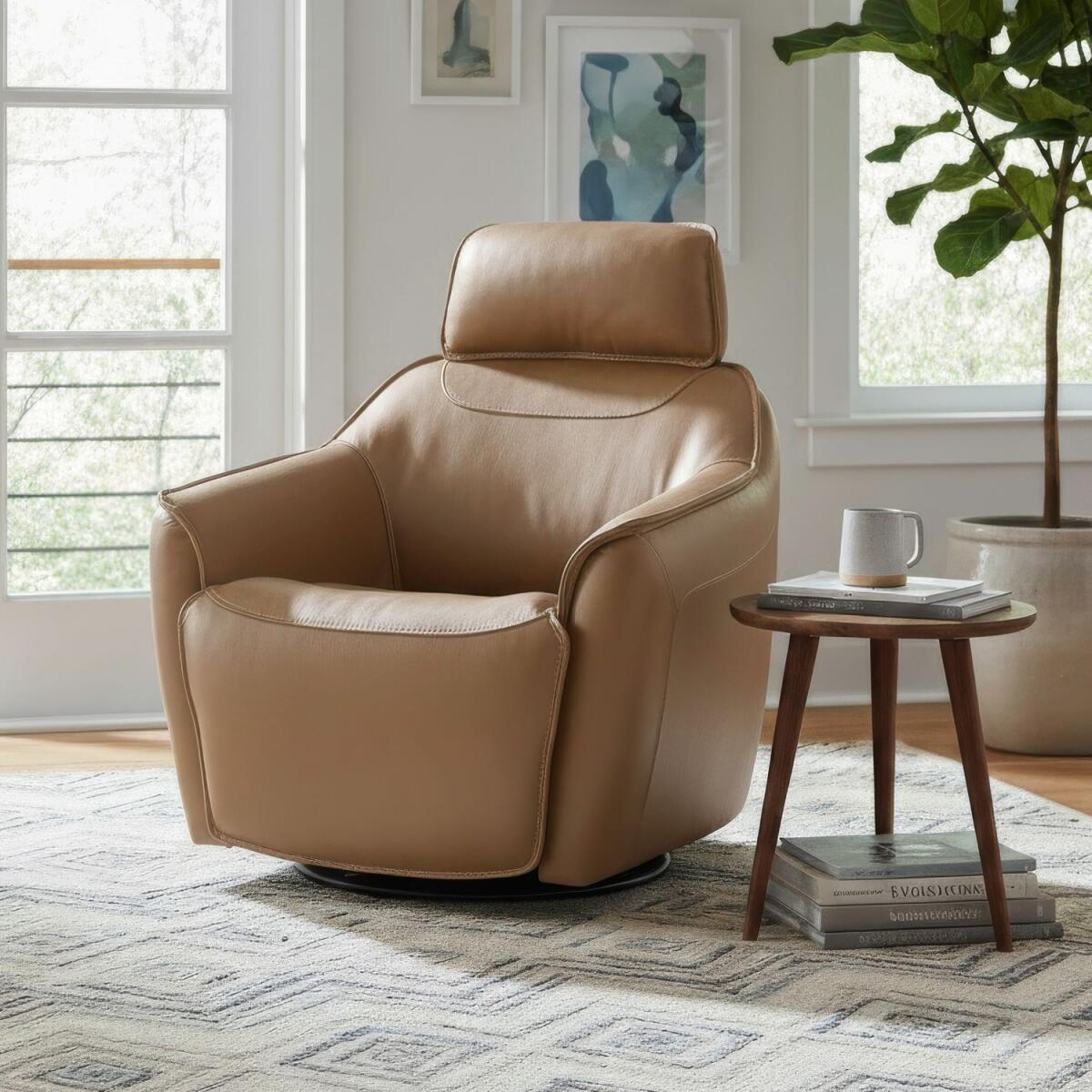7e9f34aa8cb8eea966f34ba465c59b6a Darby Swivel Accent Chair w/ Power Foot & Tilt - Image 1