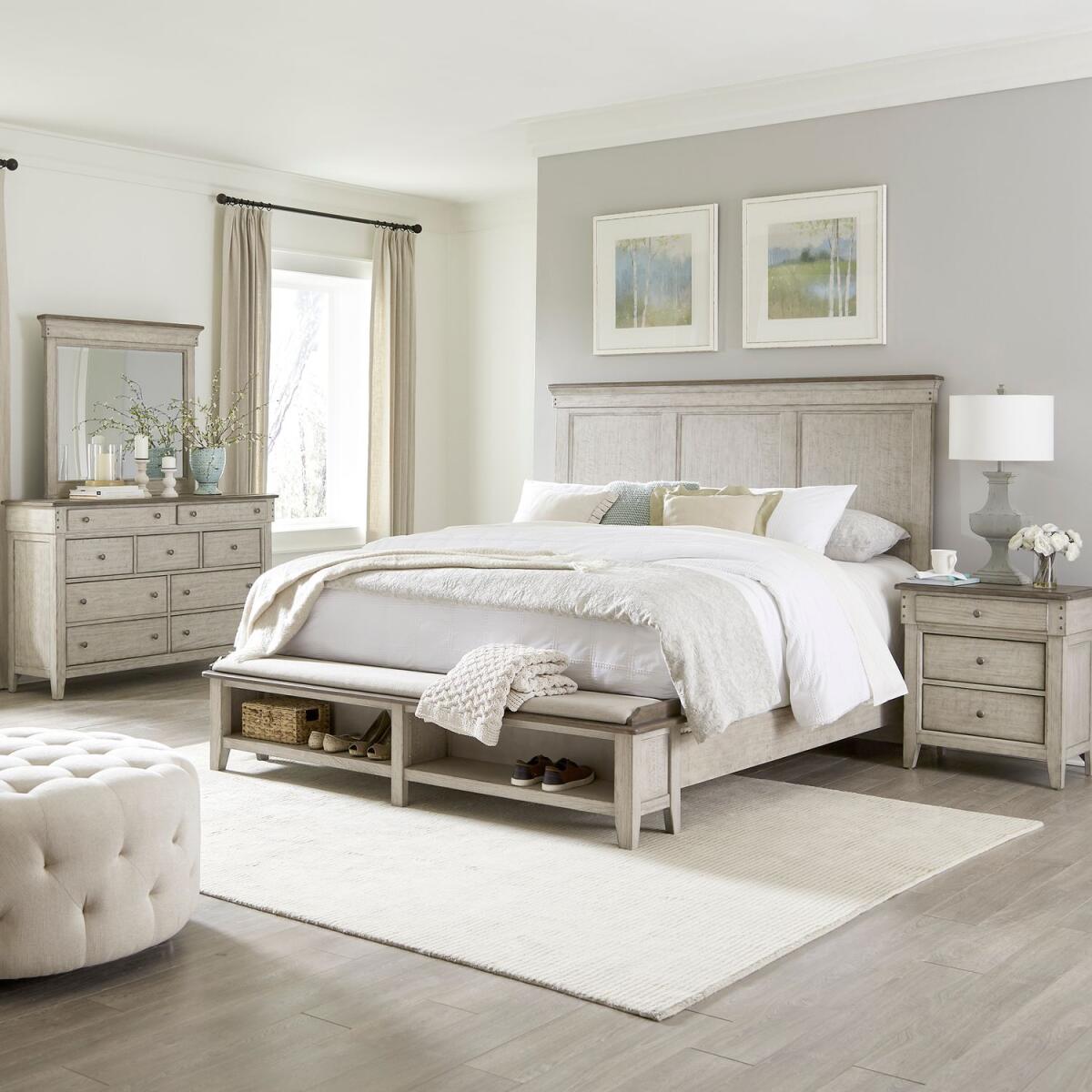 7f10982d69f7650028a3e53ec5857633 Ivy Hollow King California Storage Bed, Dresser & Mirror, Night Stand - Image 1