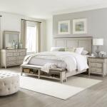 King California Storage Bed, Dresser & Mirror, Night Stand