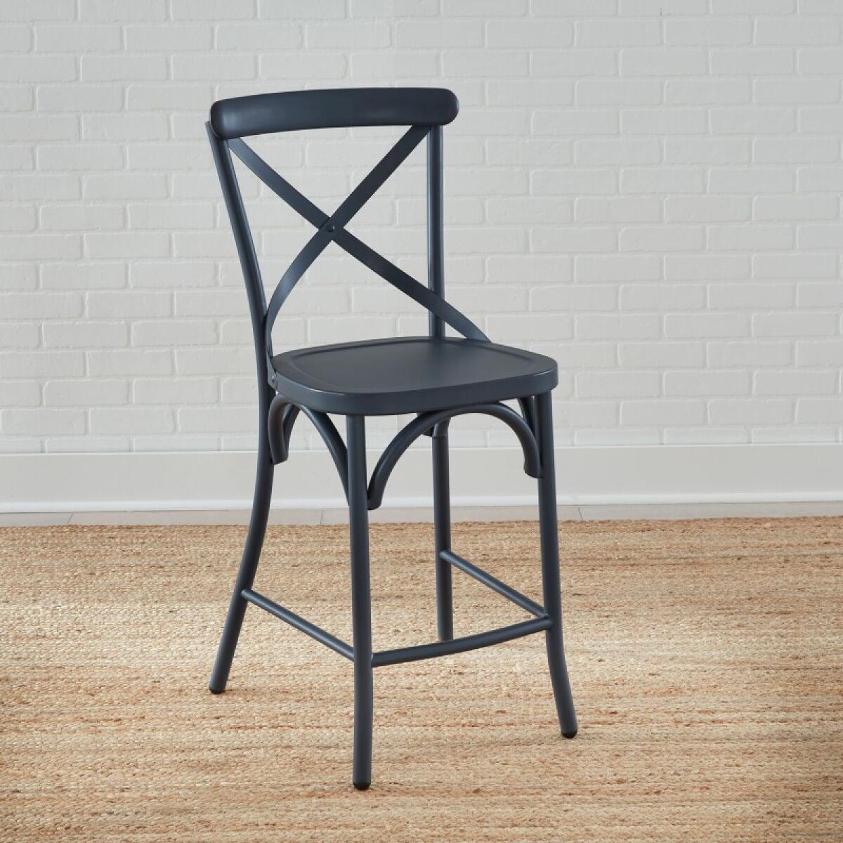 82a5b20bb91ce8144702a7f38e121d3e Vintage Series X Back Counter Chair- Navy - Image 1