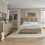 King Panel Bed, Dresser & Mirror, Chest