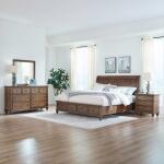 Twin Lakes King Storage Bed, Dresser & Mirror, Night Stand