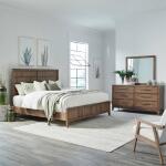 King Panel Bed, Dresser & Mirror