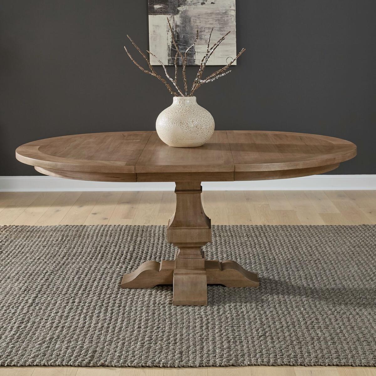 91be2acfdab9128d0dc63c0fc8b65a5b Haven Hills Pedestal Table Set - Image 1