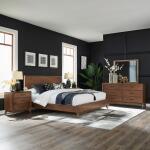 King Platform Bed, Dresser & Mirror, Night Stand