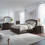 King Uph Storage Bed, Dresser & Mirror, Chest, Night Stand