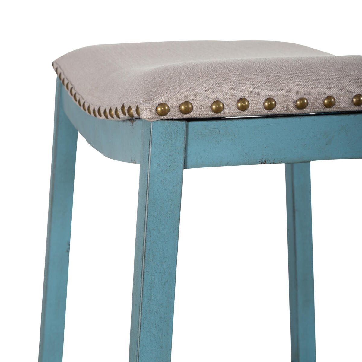 b1c217c2b5cf57e61f41b375d8955d9a Backless Uph Barstool- Blue - Image 1