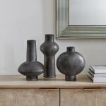 Charcoal Bloom Indoor-outdoor Vases, S/3 - Image 3