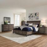 Twin Lakes Queen Storage Bed, Dresser & Mirror, Chest, Night Stand