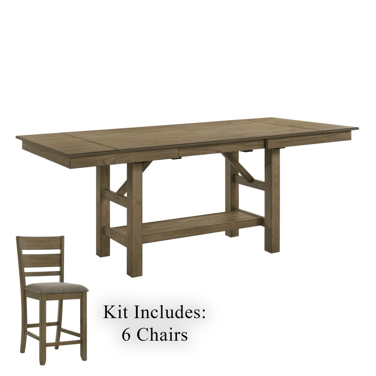 bad4f8036c6425802d3242e203f127e7 Brook Bay Opt 7 Piece Gathering Table Set - Image 1