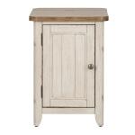 Farmhouse Reimagined Door Chair Side Table w/ Charging Station - Image 4