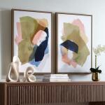 Abstract Afternoon Framed Canvases, S/2 - Image 2