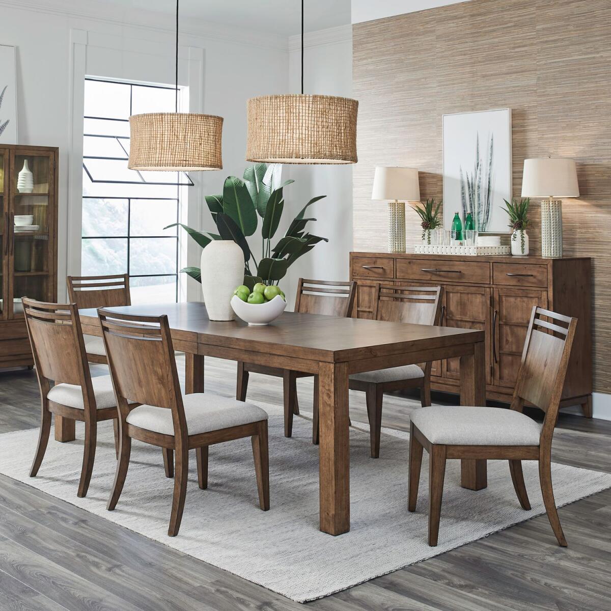 c98e2cc757ca9bc5d021df83a48a24dc Shaker Lakes Opt 7 Piece Rectangular Table Set - Image 1