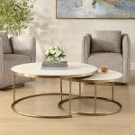 Aragon Nesting Coffee Tables, S/2, White - Image 4