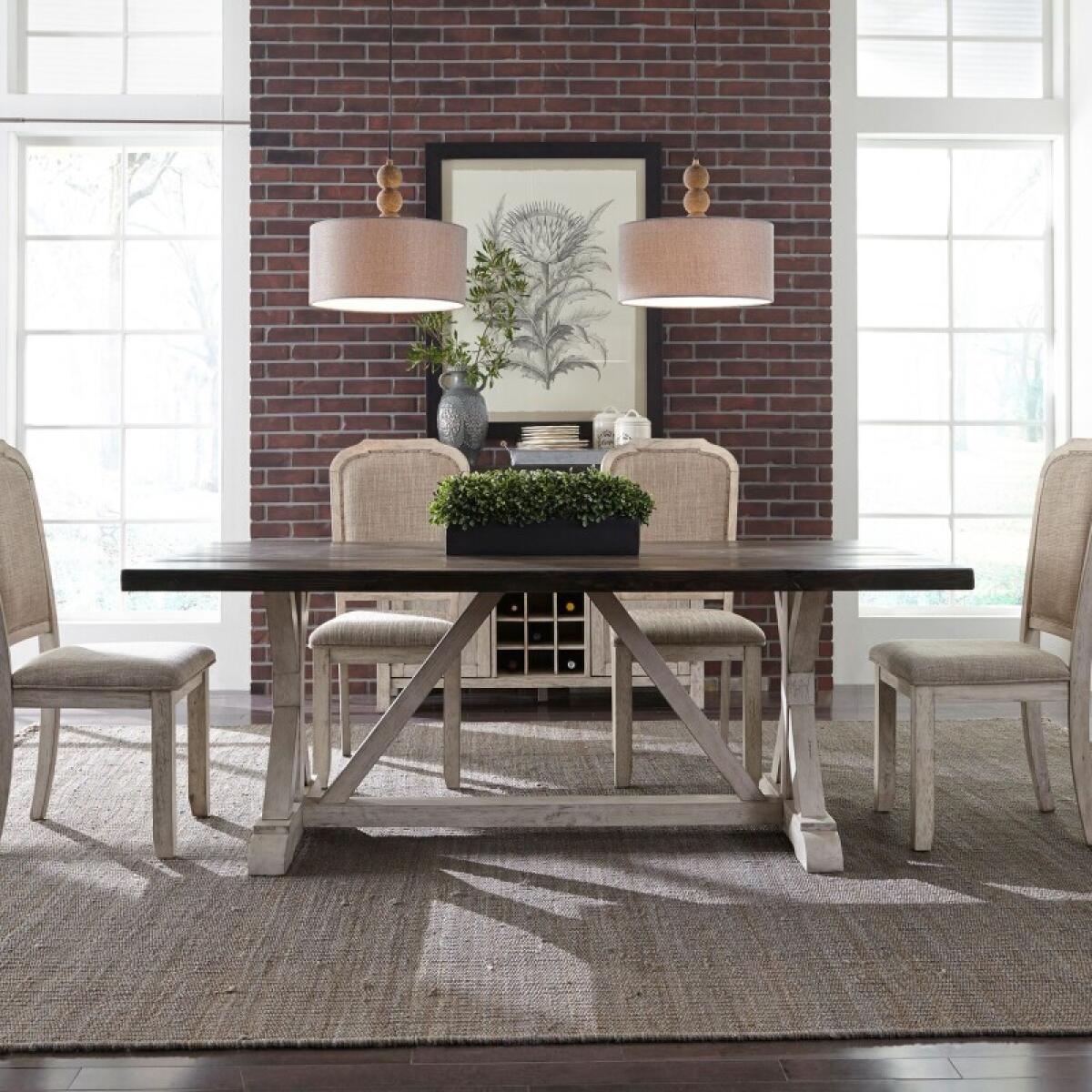 cabf1d866abd7c97c40e10ea190f160f Willowrun Trestle Table - Image 1
