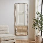 Pavia Tall Mirror, Gold - Image 3