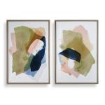 Abstract Afternoon Framed Canvases, S/2 - Image 3