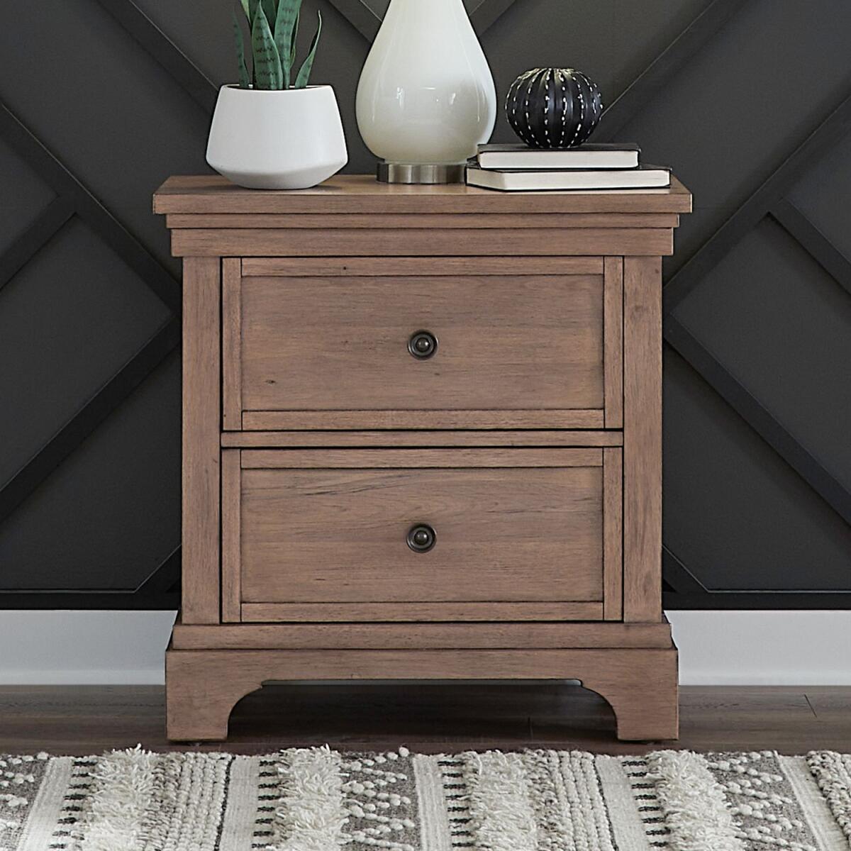 e0cd71bb2fe92612b7f88e6b93377d44 Haven Hills Nightstand w/ Charging Station - Image 1