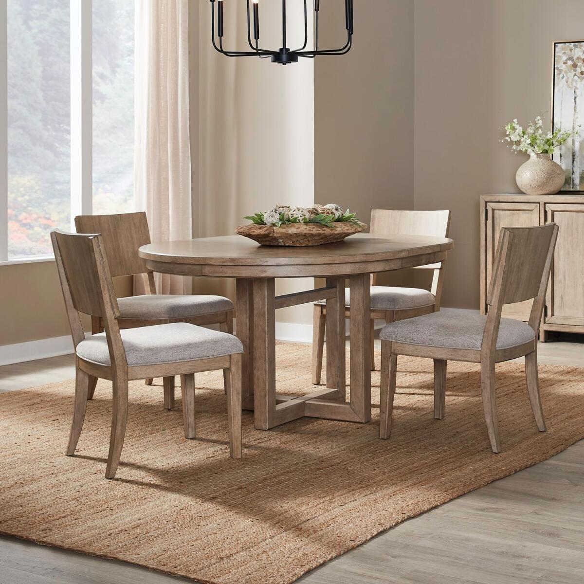 e22c119f18d463cdbb8331766edace70 Proximity Place 5 Piece Pedestal Table Set - Image 1