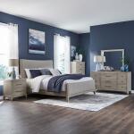 New Haven Queen Uph Bed, Dresser & Mirror, Chest, Night Stand