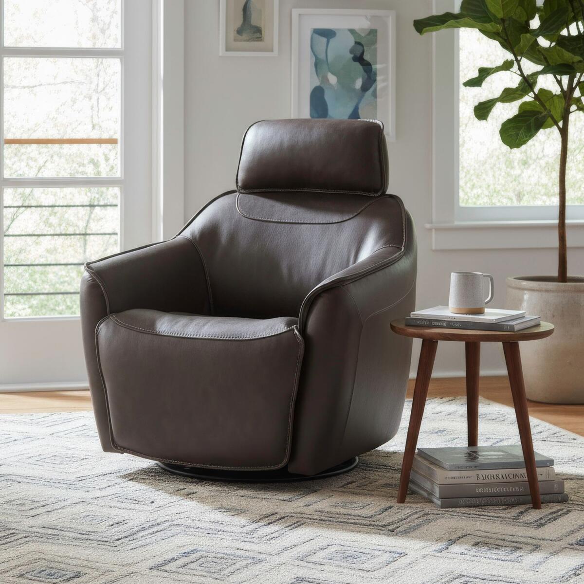 e79ae339710299979fce30024a449026 Darby Swivel Accent Chair w/ Power Foot & Tilt - Image 1