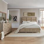 King Panel Bed, Dresser & Mirror